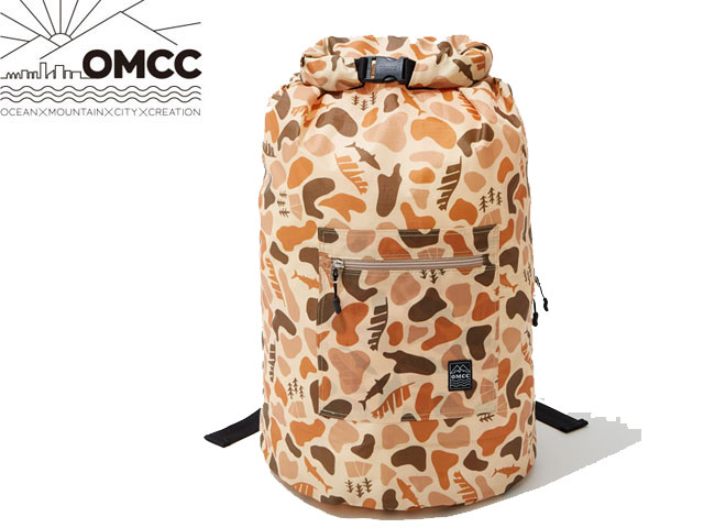 OMCC オーエムシーシー Packable Bon Sack Roll Up Ripstop Nylon パッカブル ボンサック ロールアップ リップストップ バック バックパック OMCC-CAMO カモ 迷彩 リュック おしゃれ かわいい 旅行 パッカブル 折りたたみ コンパクト フェス アウトドア 撥水 巾着 男女兼用