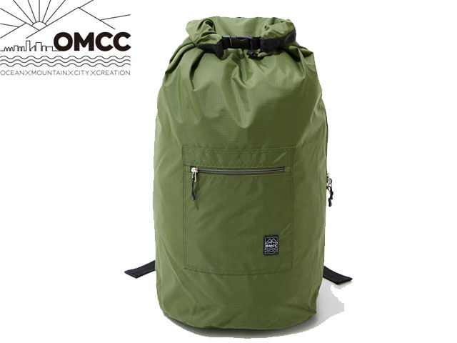 OMCC オーエムシーシー Packable Bon Sack Roll Up Ripstop Nylon パッカブル ボンサック ロールアップ リップストップ バック バックパック OLIVE オリーブ リュック おしゃれ かわいい 旅行 パッカブル 折りたたみ コンパクト フェス アウトドア 撥水 巾着 男女兼用