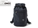 OMCC オーエムシーシー Packable Mini Bon Sack Roll Up Ripstop Nylon パッカブル ボンサック ロールアップ リップストップ バック バックパック BLACK ブラック 黒 リュック おしゃれ かわいい 旅行 パッカブル 折りたたみ コンパクト アウトドア 撥水 巾着 男女兼用