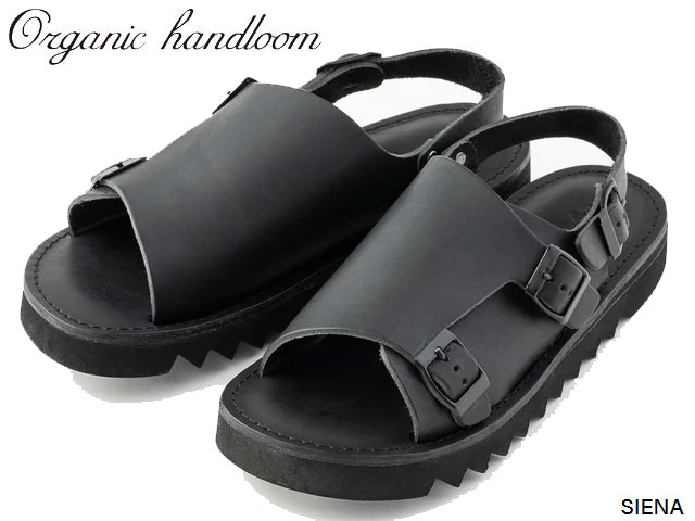 国内正規品 オーガニックハンドルーム Organichandloom SIENA シエナ BLACK ブラック 黒 クロッグ サンダル スリッポン オイルレザー 本革 天然 国内生産 メイドインジャパン 日本製 メンズ レディース
