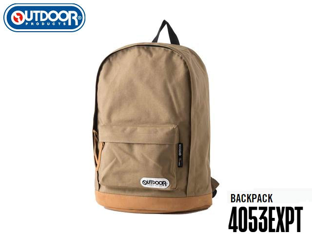 アウトドアプロダクツ OUTDOOR PRODUCTS 4052EXPT スエード デイパック SUEDE BACK PACK 30L BGE BEIGE ベージュ バックパック リュック メンズ レディース 通勤 通学 旅行 アウトドア 耐摩耗性 耐久性 耐水性 コーデュラナイロン YKK