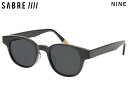 国内正規品 セイバー SABRE NINE ナイン CLEAR BLACK / L GREY クリアブラック / ライトグレー レンズ サングラス メガネ ウェリントンシェイプ SS24108