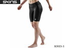 国内正規品 スキンズ SKINS SERIES-3 コンプレッション インナー ハーフタイツ レディース シリーズ3 着圧 スパッツ アンダーウェア インナーウェア コンプレッションウェア スポーツウェア リカバリーウェア 疲労回復 ロングラン ショートラン 筋力トレーニング ジム(4)