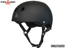 国内正規品 トリプルエイト triple eight T8 SWEATSAVER LINER HELMET スウェットセーバー ALL BLACK RUBBER オール ブラック ラバー 黒 自転車 スケートボード BMX ピスト ヘルメット キッズ 子供 スノーボード 頭 保護 SKATEBOARD