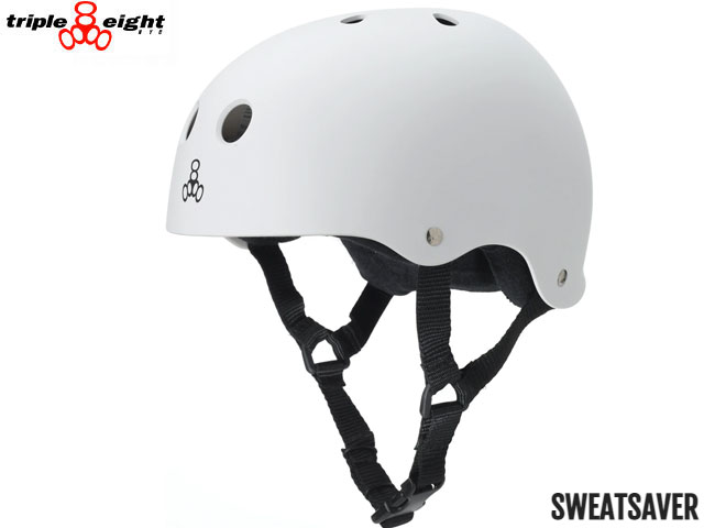 国内正規品 トリプルエイト triple eight T8 SWEATSAVER LINER HELMET スウェットセーバー WHITE RUBBER ホワイト ラバー 白 自転車 スケートボード BMX ピスト ヘルメット キッズ 子供 スノーボード 頭 保護 SKATEBOARD