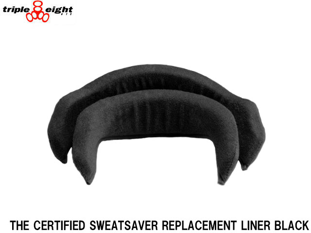 Rakuten - 国内正規品 トリプルエイト triple eight THE CERTIFIED SWEATSAVER REPLACEMENT LINER BLACK サーティファイド スウェットセーバー用 ヘルメット インナー ライナー 交換 BLACK ブラック 黒 自転車 スケートボード BMX ピスト ヘルメット キッズ スノーボード SKATEBOARD