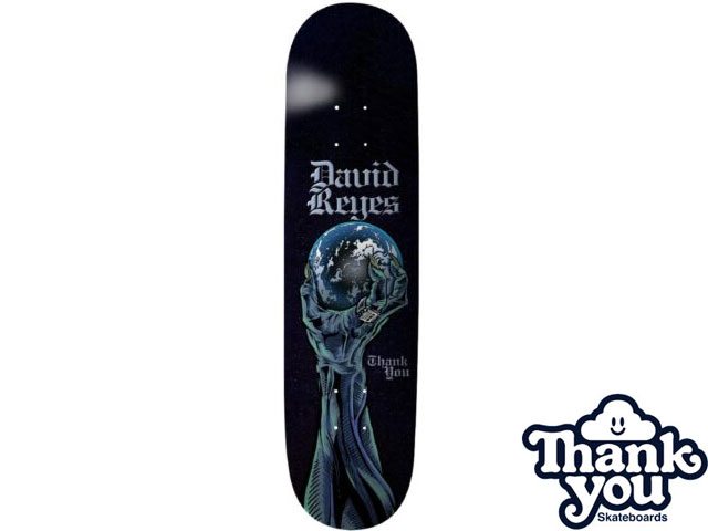 国内正規品 THANK YOU SKATEBOARDS サンキュー スケートボード THANK YOU DAVID REYES CLUTCHES DECK BLACK スケボー デッキ スケートボード デッキ Skateboard