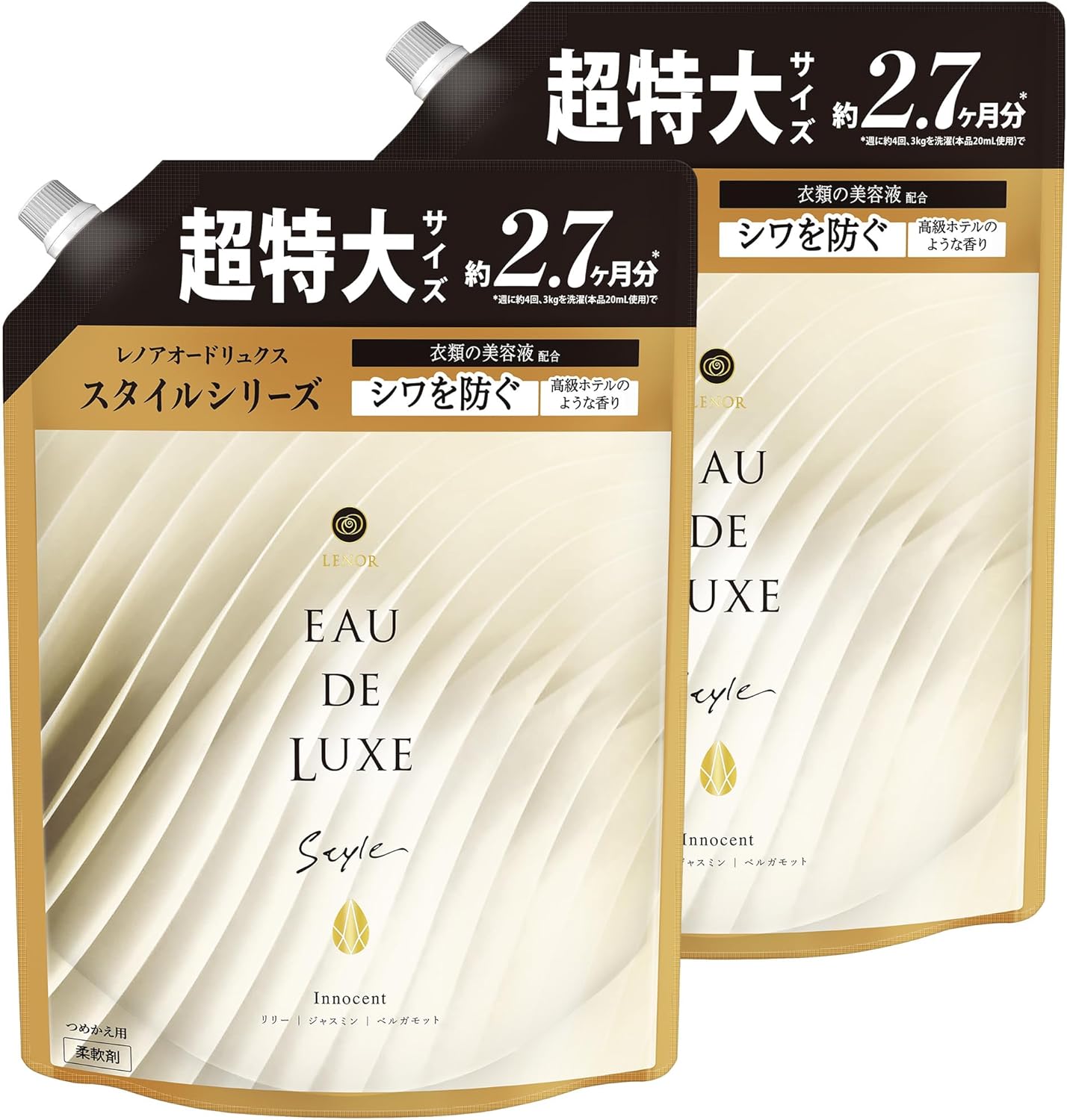 レノア オードリュクス スタイル イノセント 詰め替え 大容量 約2.7倍 (1010mL) × 2個