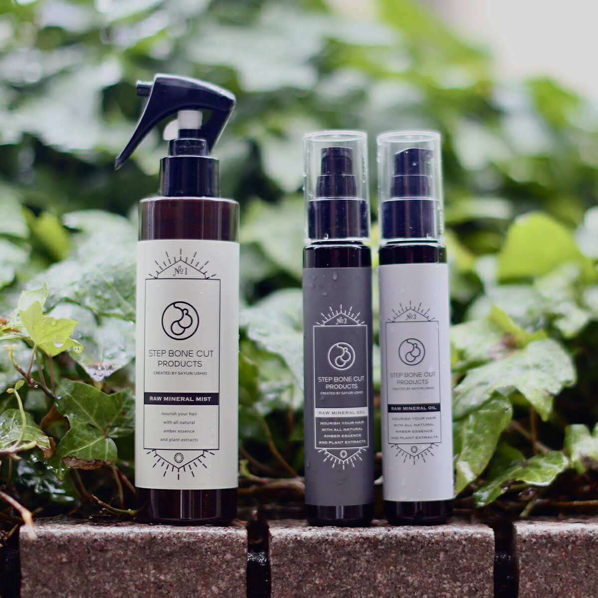 【送料無料】SBCP生ミネラルミスト+、SBCP生ミネラルオイル+ 75ml、SBCP生ミネラルゲル+ 75ml カミ カオ カラダ これ一本 美容室専売 美肌美容液 保湿 無添加 リフトアップ ヘアケア オーガニック ヘアスタイリング 化粧水 天然素材 無添加 ステップボーンカットプロダクツ