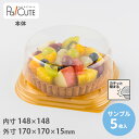 【サンプル商品:ケーキBOX No.11-2本体(金)】ケーキ容器 業務用 デザート容器 テイクアウト 使い捨て容器 プラスチック容器 洋菓子 スイーツ容器 ト...