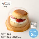 【サンプル商品:CM-15本体(金)】ケーキ容器 業務用 デザート容器 テイクアウト 使い捨て容器 プラスチック容器 洋菓子 スイーツ容器 トレー 日本製 パック おしゃれ
