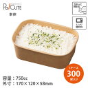 【54796 KM重箱 170-750 本体 ナチュラル】【枚単価 50円×300枚】テイクアウト 容器 おしゃれ 使い捨て 弁当箱 弁当容器 テイクアウト容器...