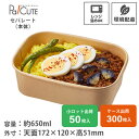 【HEIKO 食品容器 未晒フードカップPP 長角 650ml】テイクアウト 容器 おしゃれ 使い捨て 弁当箱 レンジ 弁当容器 電子レンジ レンジ対応 紙 ク...