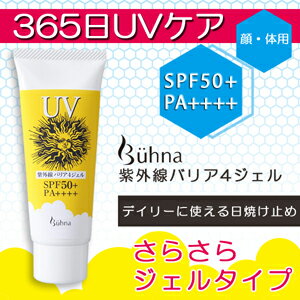 SPF50+、PA++++のUVジェル【ビューナ】紫外線バリア4ジェル