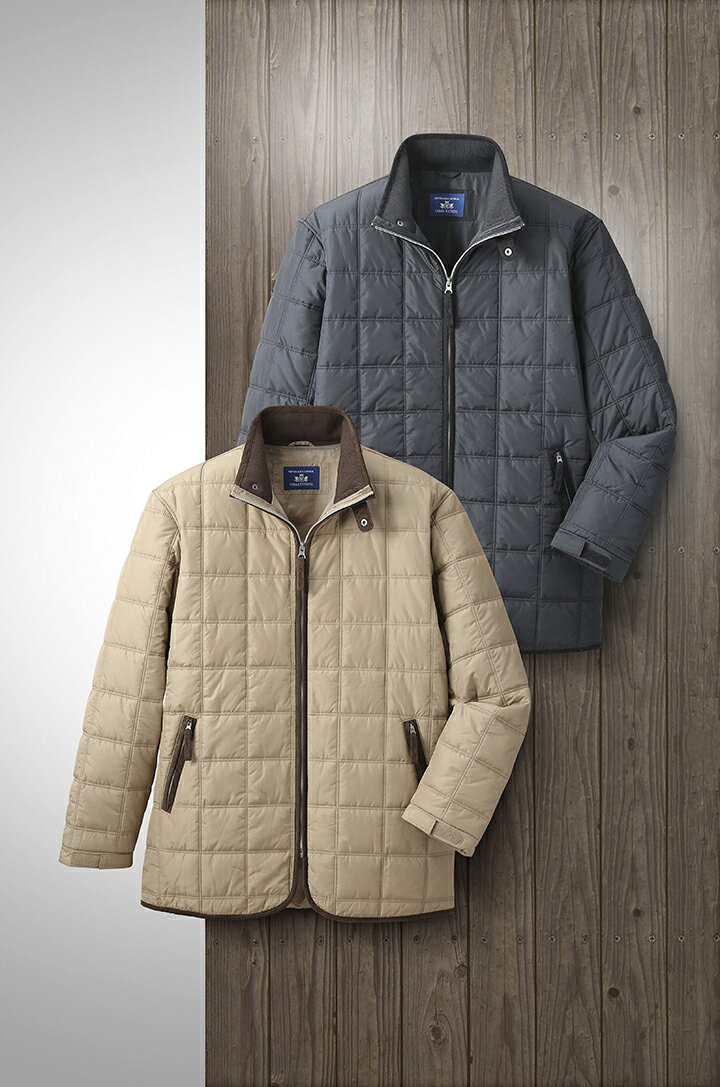 URBAN EXPRESS ブロックキルト中綿ジャケット ブラック ベージュ アーバンエクスプレス 秋 冬 秋物 冬物 M L LL シニアファッション メンズ 紳士 誕生日プレゼント 男性 父 祖父 ギフト 暖か あったか 防寒 対策 防寒着 おしゃれ父の日ギフト/敬老の日 ギフト sbn-10015957 SBN21 サンプル画像2