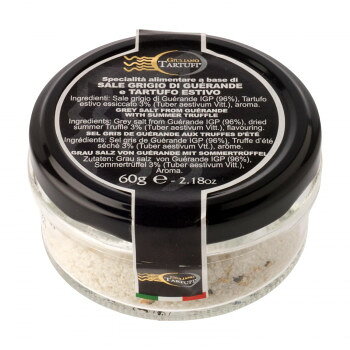 ジュリアーノ タルトゥーフィ ゲランド塩 サマートリュフ入り 60g 8個セット 【海塩 トリュフ塩 調味料 ギフト お返し 内祝い】 2056