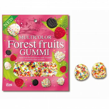 エイム カラフルフォレストフルーツグミ 24袋 50g 【つぶつぶ プニプニ食感】 カラースプリンクル 森の果実味 ブラックベリー ラズベリ..
