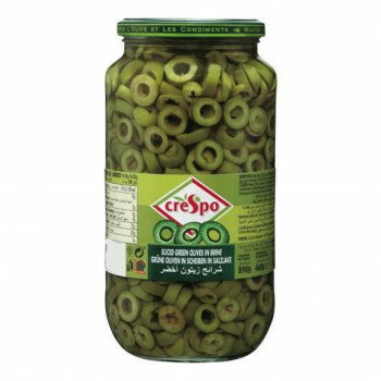 クレスポ グリーンオリーブ スライス 460g 6個セット 【すぐ使える】 ピザ パスタ サラダ トッピング 業務用 おつまみ スペイン産