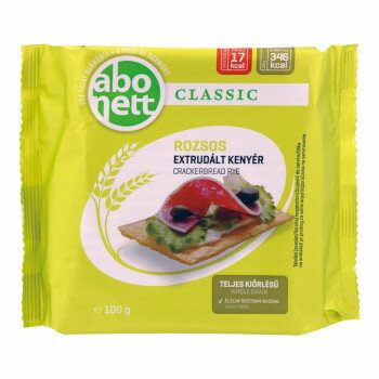 アボネット クラッカーブレッド ライ麦 100g 12個セット 【食物繊維豊富 全粒粉 ノンオイル】 サクサク食感 ハンガリー産 0006-00002