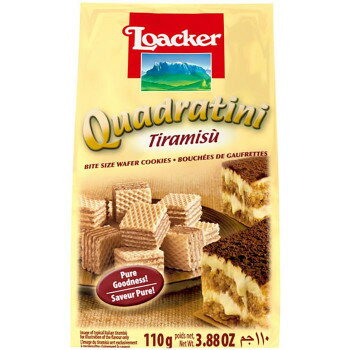 ロアカー クワドラティーニ ウエハース ティラミス 110g 12セット 【おやつ デザート】 コーヒー マスカルポーネ サンド ウエハース オーストリア製