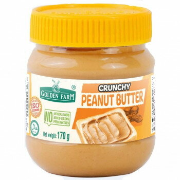 歯ごたえを楽しむなら、粒入りのクランチをチョイスしましょう。ピーナッツの食感や香ばしさを味わいやすいためパンに塗ってそのまま食べるほか、クッキー・ケーキなどのお菓子作りにもピッタリです。※沖縄、離島の場合は、別途中継料がかかる場合がございます。※開封後は冷蔵庫で保存し、お早めにお召し上がりください。※本品製造工場では、卵、乳成分、小麦、オレンジ、キウイフルーツ、もも、ごま、りんご、牛肉を含む製品を製造しています。※上部にピーナッツの油分が分離することがありますが品質に問題ありません。※清潔なスプーンで全体を混ぜてお召し上がりください。※直射日光、高温多湿な場所を避け、常温で保存してください。内容量170gサイズ62×62×77mm個装サイズ：20×26×16cm重量193g個装重量：4900g仕様賞味期間：製造日より540日生産国ベトナム原材料名称：ピーナッツバター(粒入り)ピーナッツ(90%)、砂糖、大豆油、植物油、食塩アレルギー表示落花生、大豆（原材料の一部に含んでいます）製造（販売）者情報輸入者:フジフードサービス株式会社fk094igrjs