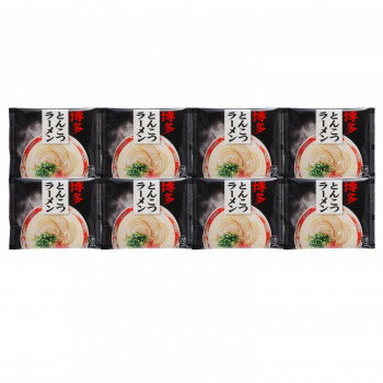 樂天商城 - 博多とんこつラーメン 8食セット【半生麺90g×8 豚骨スープ30g×8】日本製 ご自宅用 お取り寄せ お土産 お返し ギフト
