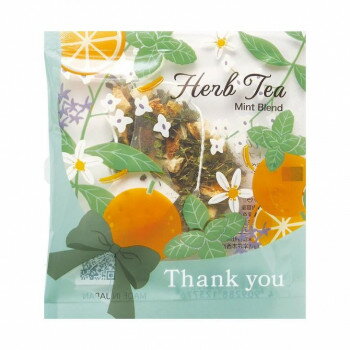 Herbal Tea - 陶和 ハンナ ハーブティーバッグ ミントブレンド 20個入り 【日本製】 ギフト お返し 内祝い お礼 可愛い パッケージ テトラ型 ペパーミント オレンジピール レモンバーベナ お茶 リラックス