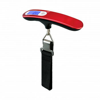 デジタルスケール 携帯用電子はかり 約76g 最大計量50kg コンパクト バックライト 風袋引き 単位切替 荷物 重量 計量 旅行 キャンプ ベルト付き ABS樹脂