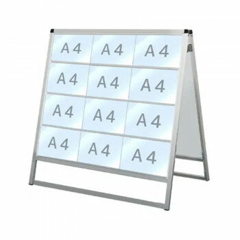 Rakuten - A型スタンド看板 カードケーススタンド看板 TOKISEI 常磐精工 A4横24両面 VACCSK-A4Y24R アルミフレーム 再生PET 屋内屋外用 日本製 ポスター展示 イベント 店頭