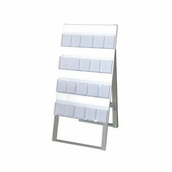 Rakuten - パンフレットスタンド 什器 ケーススタンド看板 TOKISEI 常磐精工 CSK-600X4KH 600幅 4段 片面 ハイ アルミ 屋外 屋内 日本製 パンフレットケース スライド仕切り板 複数配布
