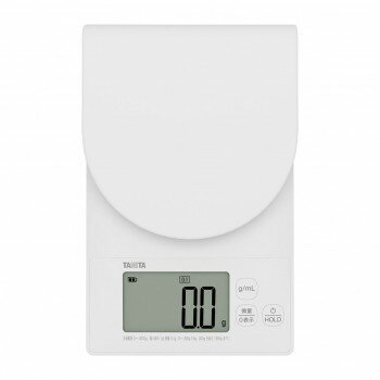 Kitchen Scales - スケール 計量器 TANITA タニタ KW-321-WH 洗える 防水 防塵 IP65 IP67 大型表示 皿取り外し 牛乳 mLモード イースト 微量モード 粉類 計量 キッチン 料理 ベーキング