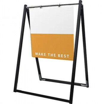 ボードスタンド看板 TOKISEI 常磐精工 ブラックスイングサイン アルミ複合板 450×450 3mm 日本製 おしゃれ お返し 店舗 オフィス キャンプ BSWSAP-450X450