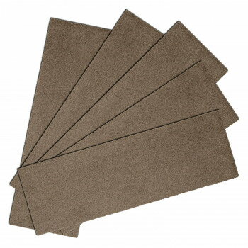 階段マット カキウチ らくケア スクエア 5枚入 20×60cm ブラウン すべり止め 滑り止め パイル やわらか ペット 生活音 軽減 床傷防止 フリーカット 丸洗い 洗濯OK 床暖房対応