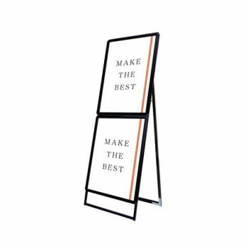 ポスターグリップスタンド 看板 常磐精工 PGSKC-B2B2KB-G B2 片面 ブラック 屋外用 日本製 アルミ アクリル 複合板 2種類 同時展示 屋外対応 耐水 パネル スタンド看板