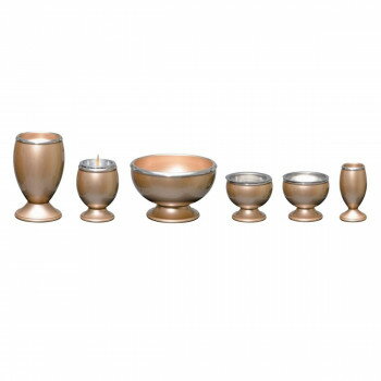 仏具 6点セット ホープ アルミ製 香炉 3.0寸 メープルゴールド 32Q4307300064 花立 灯立 茶湯器 仏器 ..