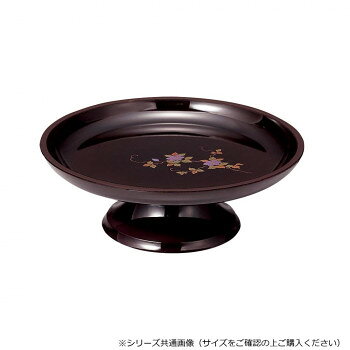 供物台 丸型 6.0寸 鉄仙 タメ/蒔絵 日本製 ABS ウレタン加工 お供え 仏間 リビング 果物 お菓子 180mm