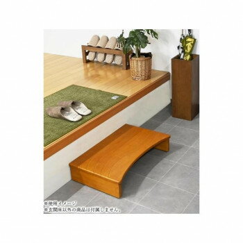 玄関床 フクダクラフト SG-W6035 BR 天然木 滑りにくい 靴収納 アジャスター付き 段差解消 足腰負担軽減 玄関台 踏み台 W60×D35×H12.5cm 3.6kg 耐荷重80kg