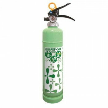 住宅用消火器 粉末消火器 初田製作所 ハツタニューエース PEP-5RX 1.5kg 軽量 コンパクト パステルグリ..