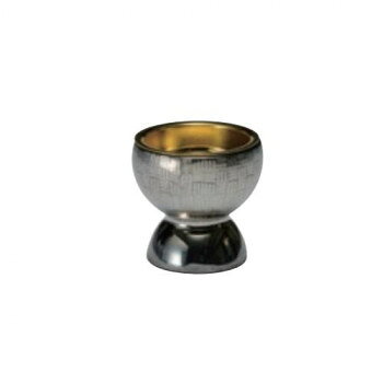 仏器 篭II 市松模様 プラチナシルバー 50mm 86g 日本製 陶磁器 ステンレス 伝統 仏具 仏壇 仏事 お供え お返し
