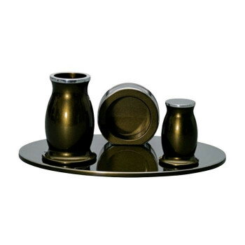 仏壇 ステージ 4点セット アルミ製 日本製 抹茶 涙雲 memorial 32U1009h00064 花立 写真立て 骨壺 シンプル お供え お墓 法事 供養 仏具