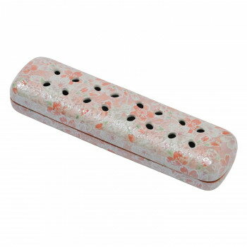 樂天商城 - 線香皿 花摘 寝かせる 有田焼 中 雅桜ピンク 32s386009v072 日本製 陶磁器 ステンレス 滑り止め付 灰飛散防止 蓋付き お線香 1本燃焼 仏壇 お供え お参り