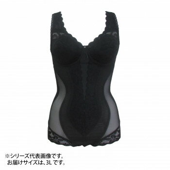 Body Suit - TAMURA Yauco シルキーボディシェイプ ボディスーツ YTN04 ボディスーツ 補正下着 シェイプアップ 薄手 速乾 ハード補正 ワークウェア 秋冬 ブラック 3L