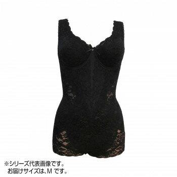 TAMURA Yauco 総レース ボディスーツ TYN90 補正下着 多機能 シェイプウェア 美脚 美しい 快適 フィット感 秋冬 レディース ブラック M-TYN90-016-M