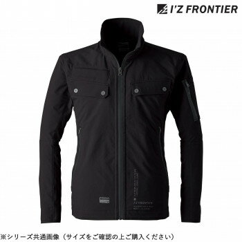 Rakuten - 防寒着 作業服 アイズフロンティア 0534-00 ストレッチ3Dワークジャケット 秋冬 防風 ワークウェア メンズ ジャケット 軽量 保温 ブラック 3L 3020