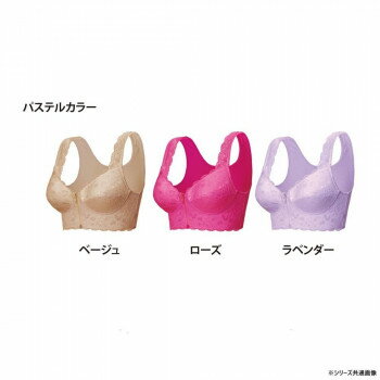 Rakuten - エアーフィット 前開き レース ブラ ノンワイヤー 楽ちん 背筋 美バスト 前開きレース ストレスフリー 秋冬 ワークウェア 桑和 0534-00 3色組 S～M ベージュローズラベンダー