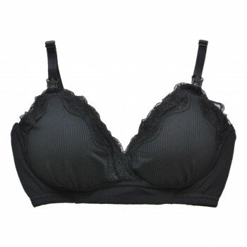 身生地はストレッチ性のある素材で、リブ調の針抜きベア天竺を使用しています。モールドカップを採用しているのでTシャツを着てもすっきりシルエット。本体と一体型のモールドカップは、授乳後や洗濯後にカップ形状を戻しやすいと好評です。カップ内側に縫い付けられたパワーネット素材のパッド押さえパネルは、伸縮性が高く通気性も良く、面でバストを中央へやさしく引き寄せます。本体サイドのベルト部分は、表地の裏側にパワーネットを縫い付けソフトにサポート。沢山の機能でノンワイヤーなのにバストをふんわり支えます。授乳機能は、ストラップオープンとクロスオープンのダブル機能です。※マタニティサイズは一般のレディースサイズと異なりますのでご注意ください。※バストなどボディサイズの変化は個人差がありますので、当てはまらない場合もございます。※今後のバスト変化(妊娠?授乳期)を見越してお選びください。迷った時は少し大きめをおすすめします。※油分(ボディクリームオイル等)が製品に沈着すると色移りが発生する場合がございますのでご注意ください。サイズLグラマーサイズ(バスト97?105cm、アンダーバスト目安73?81cm)個装サイズ：23×32×5cm重量個装重量：79g素材・材質ポリエステル90%ポリウレタン10%(針抜きベア天竺)レース部分:ナイロン、ポリウレタンパッド裏:綿100%仕様【サイズ目安】アンダーバスト75(72.5?77.5cm):カップサイズE?Gアンダーバスト80(77.5?82.5cm):カップサイズD?E【生地】厚さ:やや薄め伸縮性:あり透け感:若干あり【お手入れ方法】洗濯機洗い可(ネット使用)生産国中国fk094igrjs