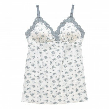 授乳機能は、ストラップオープンとクロスオープンの2通り可能。取り外し可能なカップ付きです。アンダーはフロント部分にゴムが入り、ストラップの丈調節も可能なのでボディにやさしくフィット。臨月も安心な着丈で、ボトムインにも快適なすっきりシルエットです。肌寒い時期の授乳ではお腹が冷えないので便利です。カップを取り外しブラの上から重ね着使いも可能。通年で体温調節にお使い頂けるアイテムです。※油分(ボディクリームオイル等)が製品に沈着すると色移りが発生する場合がございますのでご注意ください。※マタニティサイズは一般のレディースサイズと異なりますのでご注意ください。※バストなどボディサイズの変化は個人差がありますので、当てはまらない場合もございます。※妊娠月数、着用感の好みによって先を見越したサイズ選びをおすすめします※バストの補正力はありません。バストトップを目立たせないことが主な目的です。サイズM?Lサイズ(バスト86?101cm、腹囲78?110cm)個装サイズ：23×33×4cm重量個装重量：105g素材・材質ポリエステル90%、ポリウレタン10%(ベア天竺)、レース部分:ナイロン、ポリウレタン、カップ裏:綿100%仕様【生地】厚さ:普通伸縮性:あり透け感:若干あり【お手入れ方法】洗濯機洗い可(ネット使用)生産国中国fk094igrjs