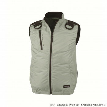 Rakuten - ジーベック XE98104 空調服 遮熱ハーネスベスト 空調ベスト 作業服 ワークウェア 夏 暑さ対策 フルハーネス対応 ベスト モスグリーン S
