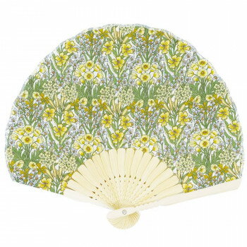 Rakuten - 大西賢製販 Ripple×LIBERTY シェル扇子 扇子袋 セット SGF30-LIA08 夏 暑さ対策 和風 お揃い 柄 ブーケ イエロー