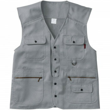 Rakuten - 桑和 1016 ベスト 防寒着 作業服 ワークウェア 秋冬 防風 ベスト 防寒ベスト 作業ベスト ノーアイロン ポリエステル LLサイズ グレー(7)